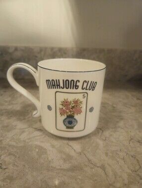 En Vogue Mahjong Club Tile Mug, Mahjong Gifts Ceramic Coffee Cup